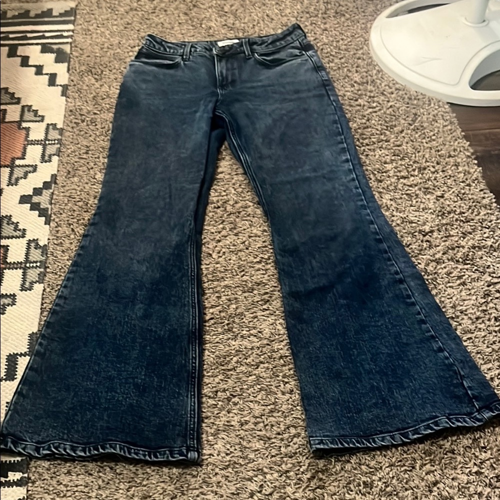 Black tag flare wrangler jeans